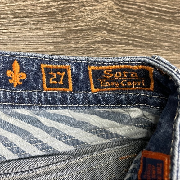 ROCK REVIVAL Sora Capris Womens 27 Flap Pocket Bling 24" Inseam Low Rise - Picture 7 of 15